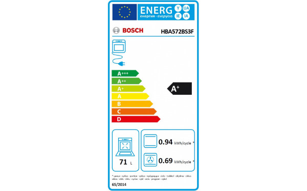 BOSCH HBA572BS3F - &Eacute;tiquette &eacute;nergie