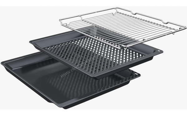 BOSCH HBA572BW3F - Vue de la grille et des l&egrave;chefrites