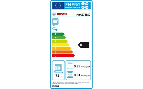 BOSCH HBA573ES0 - &Eacute;tiquette &eacute;nergie