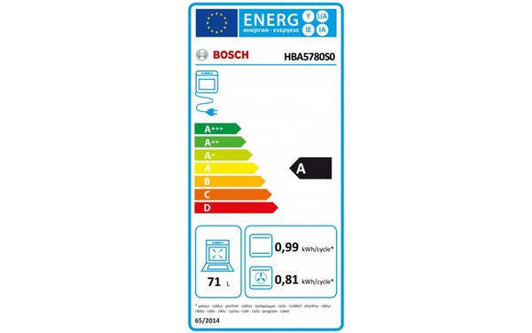 BOSCH HBA5780S0 - &Eacute;tiquette &eacute;nergie