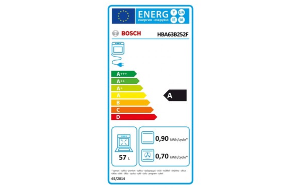 BOSCH HBA63B252F - &Eacute;tiquette &eacute;nergie