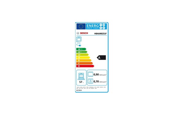 BOSCH HBA64B251F - &Eacute;tiquette &eacute;nergie