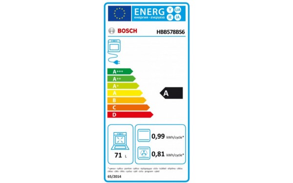 BOSCH HBB578BS6 - &Eacute;tiquette &eacute;nergie