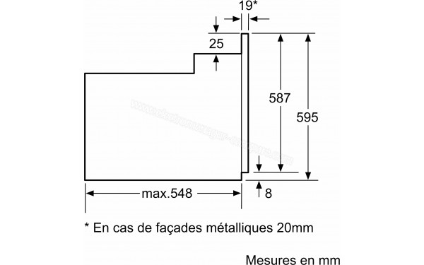 BOSCH HBF133BA1 - Dimensions