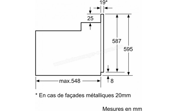 BOSCH HBF134EB2 - Dimensions