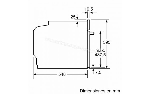 BOSCH HBG5780B6 - Dimensions