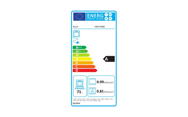 BOSCH HBG5780B6 - &Eacute;tiquette &eacute;nergie