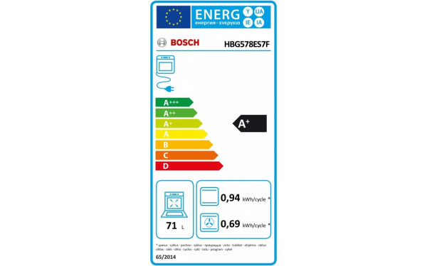 BOSCH HBG578ES7F - &Eacute;tiquette &eacute;nergie