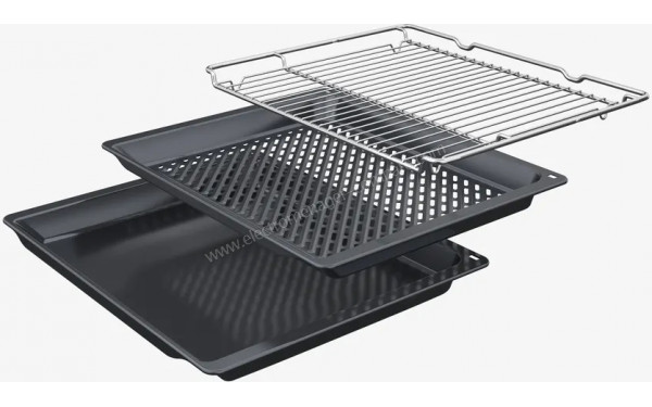 BOSCH HBG579BS3F - Vue de la grille et des l&egrave;chefrites