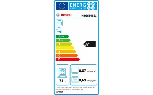 BOSCH HBG634BS1 - &Eacute;tiquette &eacute;nergie