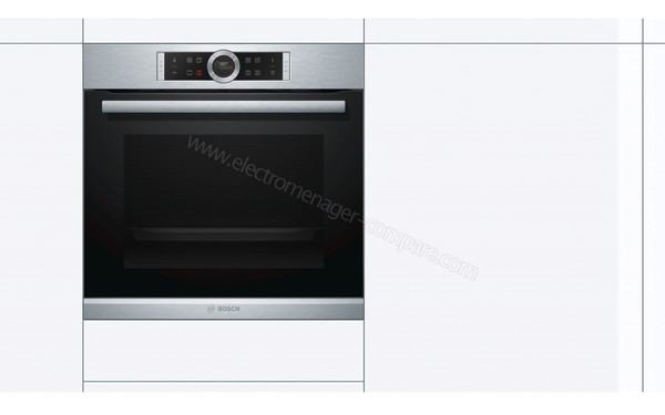 BOSCH HBG672BS1F - Vue de face, appareil encastr&eacute;