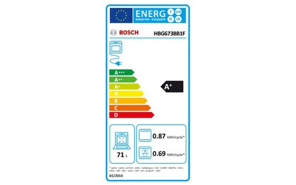 BOSCH HBG673BB1F - &Eacute;tiquette &eacute;nergie
