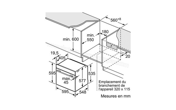 BOSCH HBG6755B1F - Sch&eacute;ma d'encastrement 2
