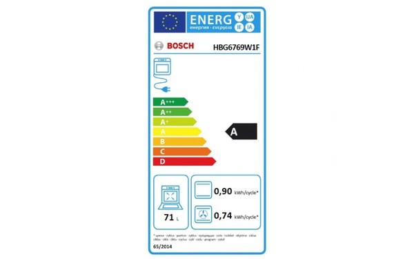 BOSCH HBG6769W1F - &Eacute;tiquette &eacute;nergie