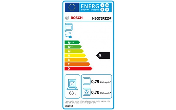 BOSCH HBG76R520F - &Eacute;tiquette &eacute;nergie