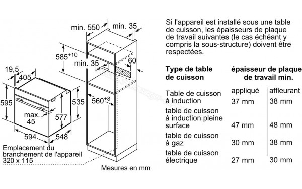 BOSCH HBG7721B1F - Dimensions