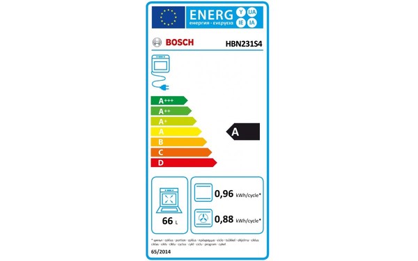 BOSCH HBN231S4 - &Eacute;tiquette &eacute;nergie