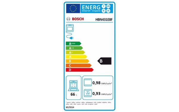 BOSCH HBN431E8F - &Eacute;tiquette &eacute;nergie
