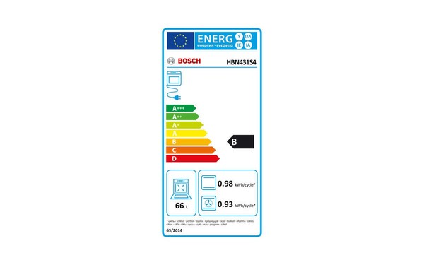 BOSCH HBN431S4 - &Eacute;tiquette &eacute;nergie