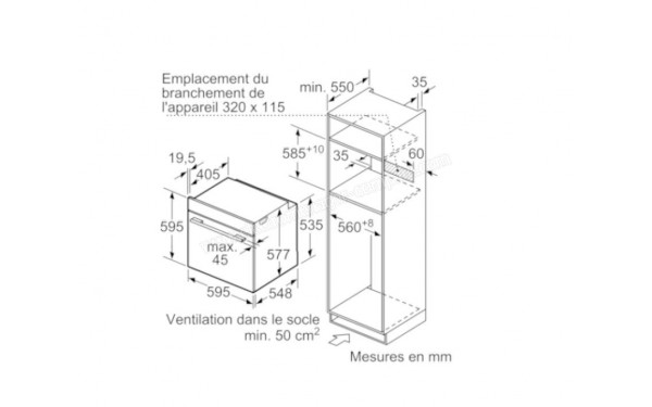 BOSCH HMG636RS1 - Dimensions