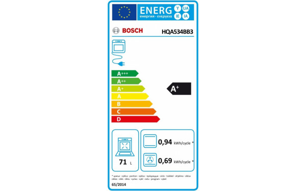 BOSCH HQA534BB3 - &Eacute;tiquette &eacute;nergie