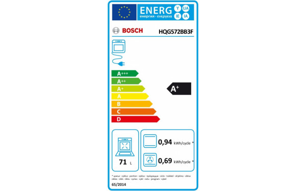 BOSCH HQG572BB3F - &Eacute;tiquette &eacute;nergie