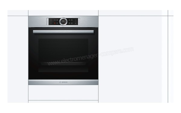 BOSCH HRG675BS1 - Vue de face, appareil encastr&eacute;