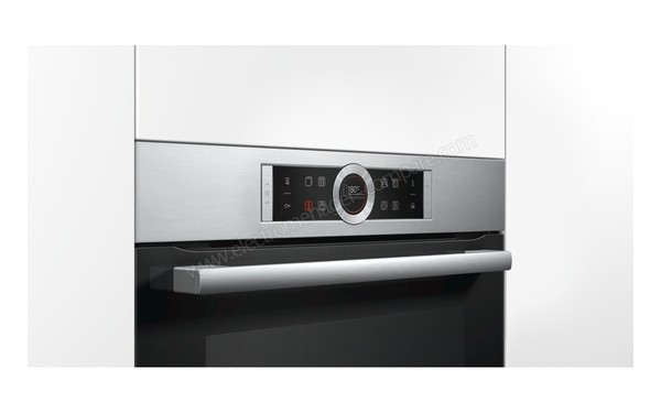 BOSCH HRG675BS1 - Vue 3/4 gauche, panneau de commandes