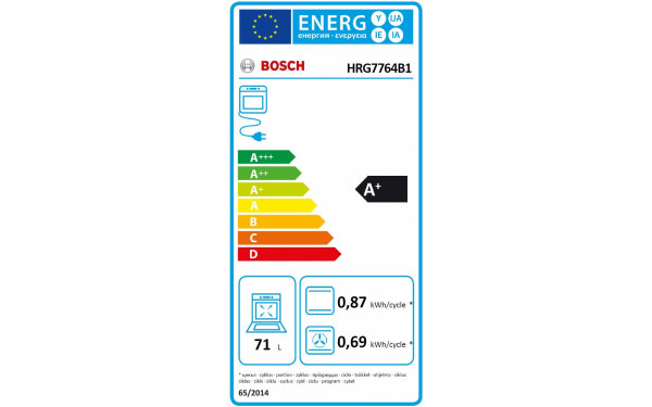 BOSCH HRG7764B1 - &Eacute;tiquette &eacute;nergie