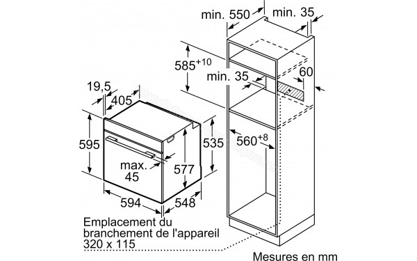 BOSCH HSG636BS1 - Dimensions