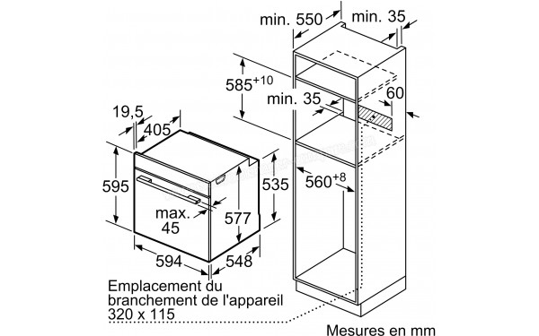 BOSCH HSG958DB1 - Dimensions