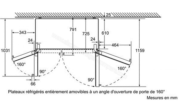 BOSCH KAD62S21 - sch&eacute;ma d'encastrement 2