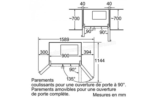BOSCH KAN60A45 - schemas d'encastrement 3