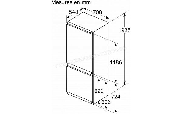 BOSCH KBN96SFE0 - Dimensions