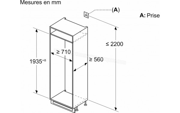 BOSCH KBN96SFE0 - Dimensions