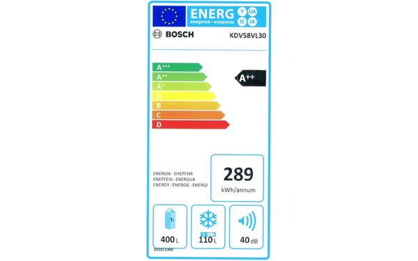 BOSCH KDV58VL30 - &Eacute;tiquette &eacute;nergie