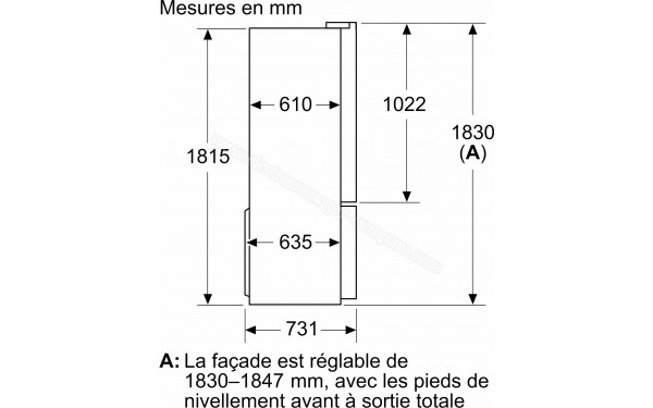 BOSCH KFD96APEA - Dimensions