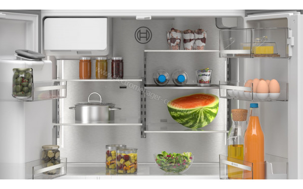 BOSCH KFD96APEA - Vue de l'int&eacute;rieur partie r&eacute;frig&eacute;rateur