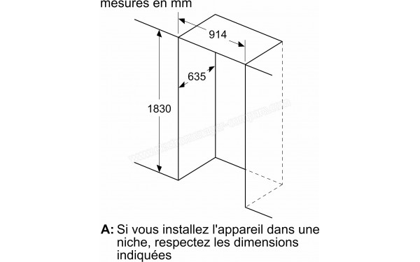 BOSCH KFF96PIEP - Dimensions