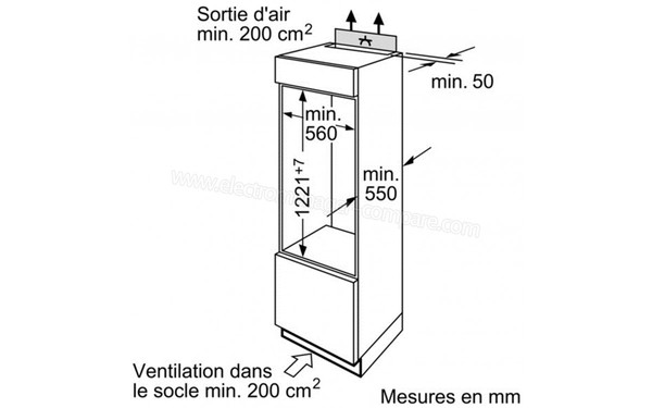 BOSCH KFL24A51FF - Vue de face