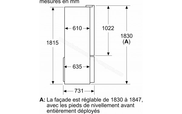 BOSCH KFN96APEA - Dimensions