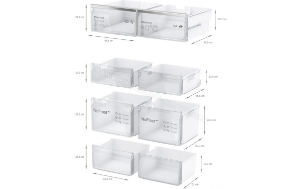 BOSCH KFN96AXEA - Dimensions