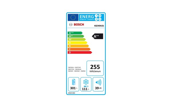 BOSCH KGE49AI31 - &Eacute;tiquette &eacute;nergie