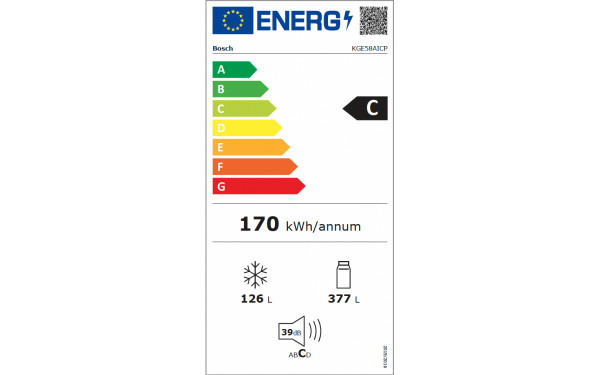 BOSCH KGE58AICP - &Eacute;tiquette &eacute;nergie v2