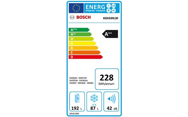BOSCH KGN33NL30 - &Eacute;tiquette &eacute;nergie
