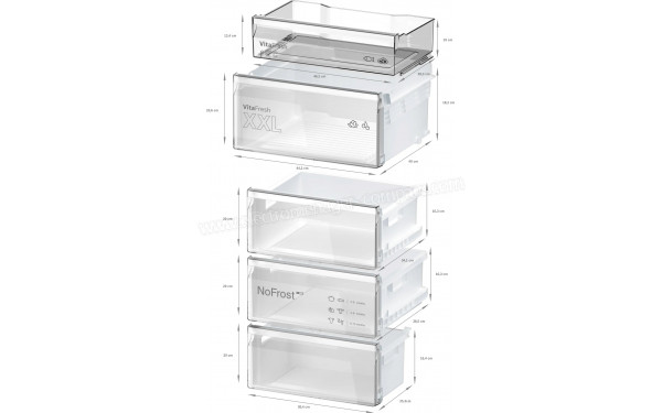 BOSCH KGN362LAF - Dimensions