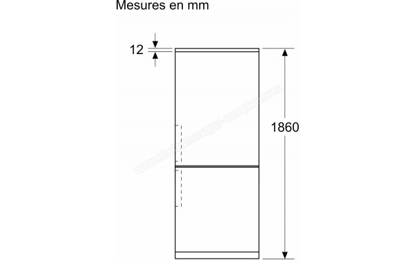 BOSCH KGN362WDF - Dimensions
