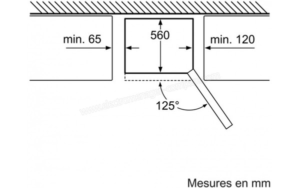 BOSCH KGN36S53 - sch&eacute;ma d'encastrement 1