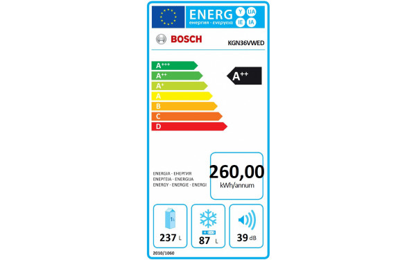 BOSCH KGN36VWED - &Eacute;tiquette &eacute;nergie
