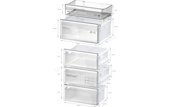 BOSCH KGN36VXCT - Dimensions